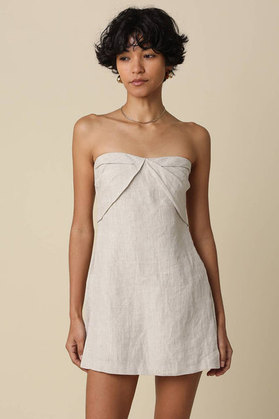 Becca Linen Strapless Romper