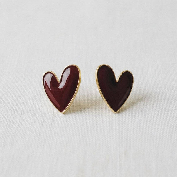 Crimson Heart Earrings