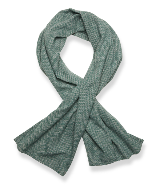 Bayside Herringbone Shawl - Evergreen