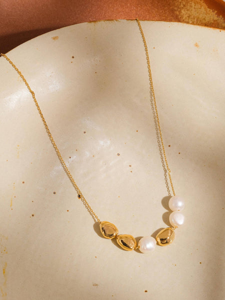 Maud Freshwater Pearl Beaded Necklace