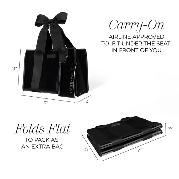 Case-Mate - Special Edition Bow Midnight Black Jelly Tote w/ Phone Pouch