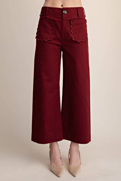 Colette Cropped Scallop Pocket Pants