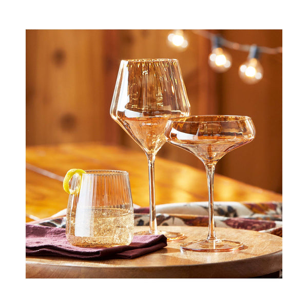 Chelsea Stemless Wine Glass Amber