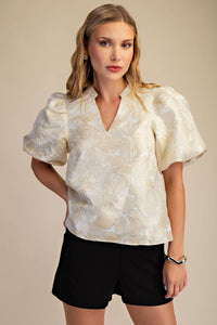 Gilded Garden Top in Champagne