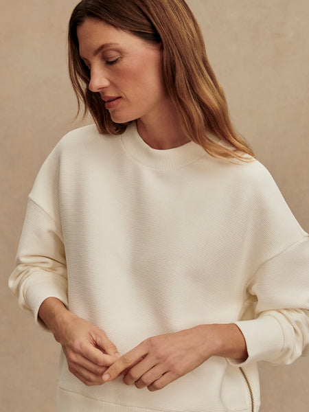 Varley Addelyn Sweat Ivory