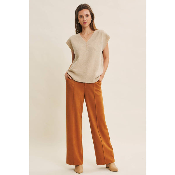 Caramel Faux Suede Pants