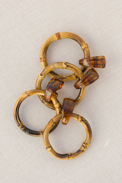 Dark Bamboo Drop Earrings