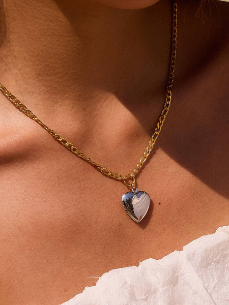 Heidi Non-Tarnish Heart Locket Necklace