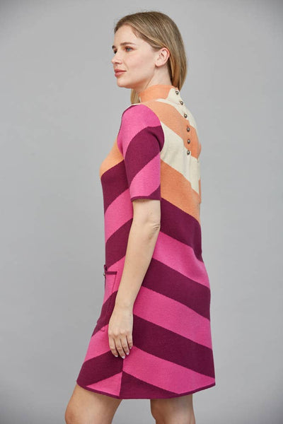 Diagonal Stripe Dress