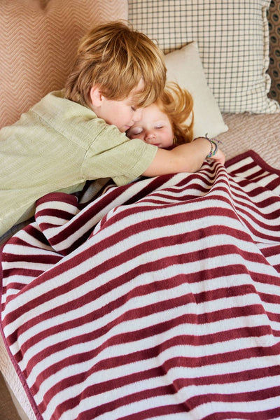 ChappyWrap - Sideline Stripe Maroon Midi Blanket: Midi