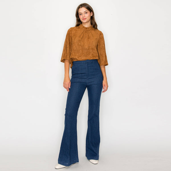 Camel Suede Top