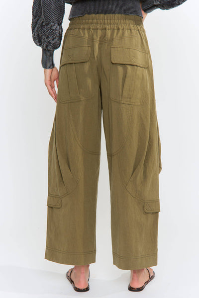 Amelia Wide-Leg Cargo Pants
