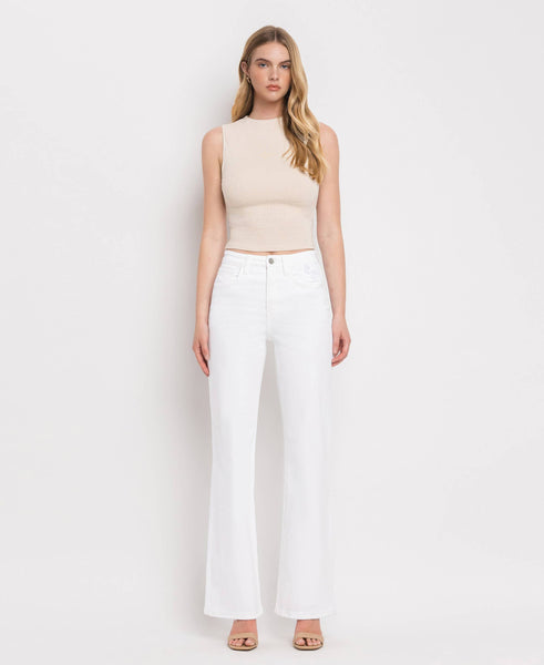 90’s High Rise Flare in Optic White