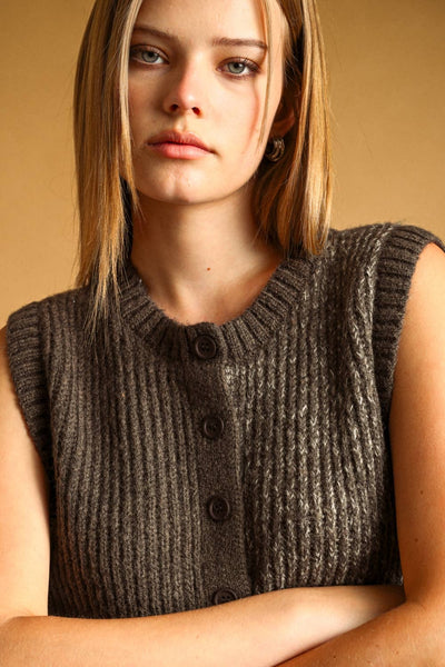 Anna Sweater Vest Brown Arriving Wednesday