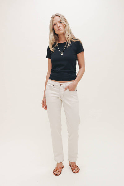 Chester Low Rise Slim Ecru Denim