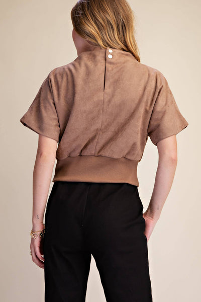 Mocha Sueded Top