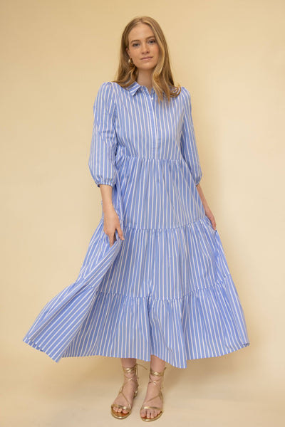 Betty Blue Poplin Dress