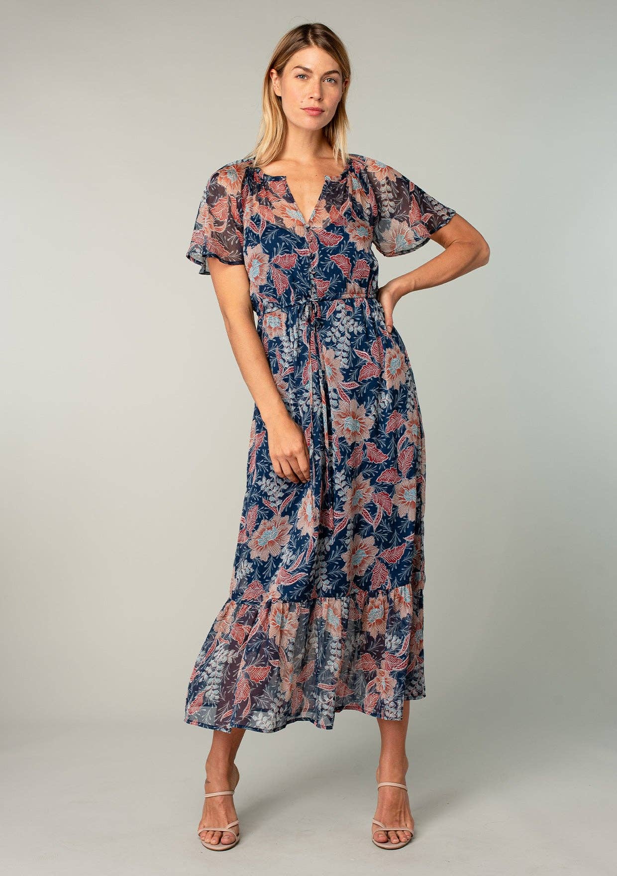 Autumn Flutter Sleeve Dress