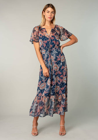 Autumn Flutter Sleeve Dress