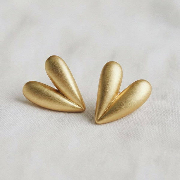 Heart-Shaped Drop Earrings