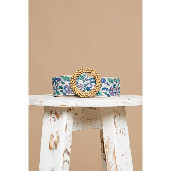 Blue Floral Belt