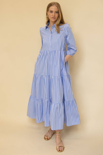 Betty Blue Poplin Dress