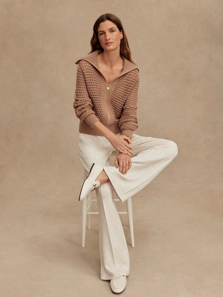 Varley Eloise Full Zip Warm Taupe