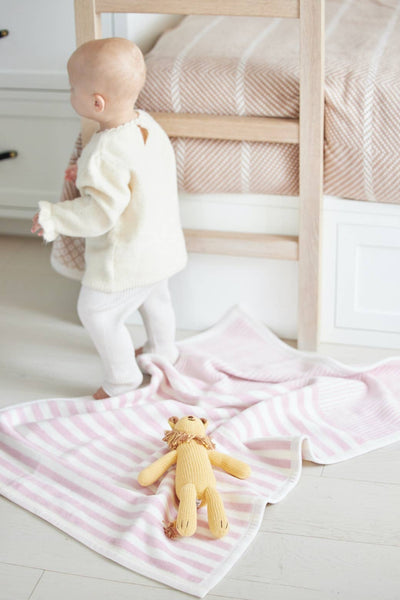 ChappyWrap Sweet Pea Stripe Blush Mini Blanket