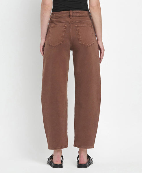 Slim Brown Barrel Jean