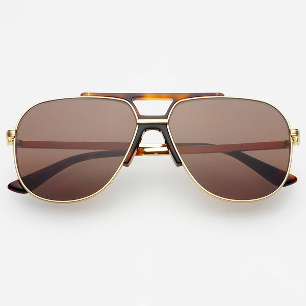 Logan  Aviator Unisex Sunglasses : Dark Brown