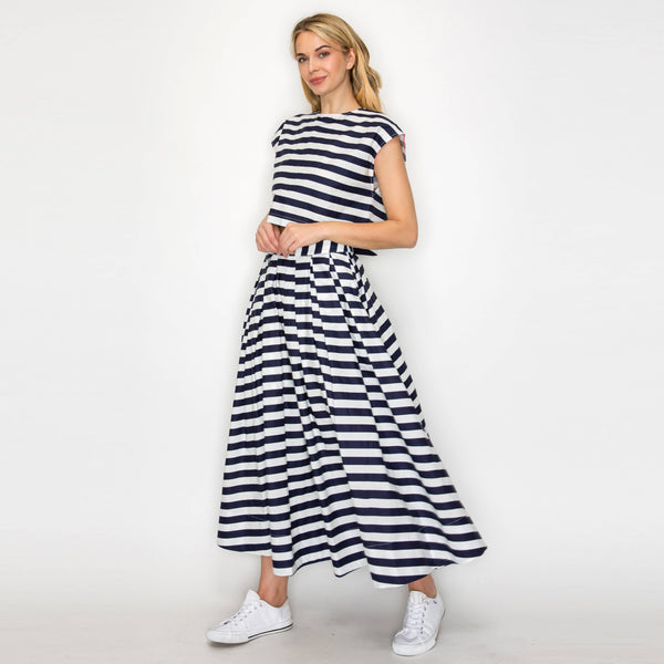 Marin Stripe Top & Skirt Set