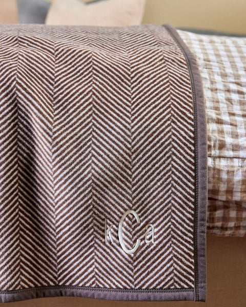 ChappyWrap - Harborview Herringbone Chocolate Blanket: Original