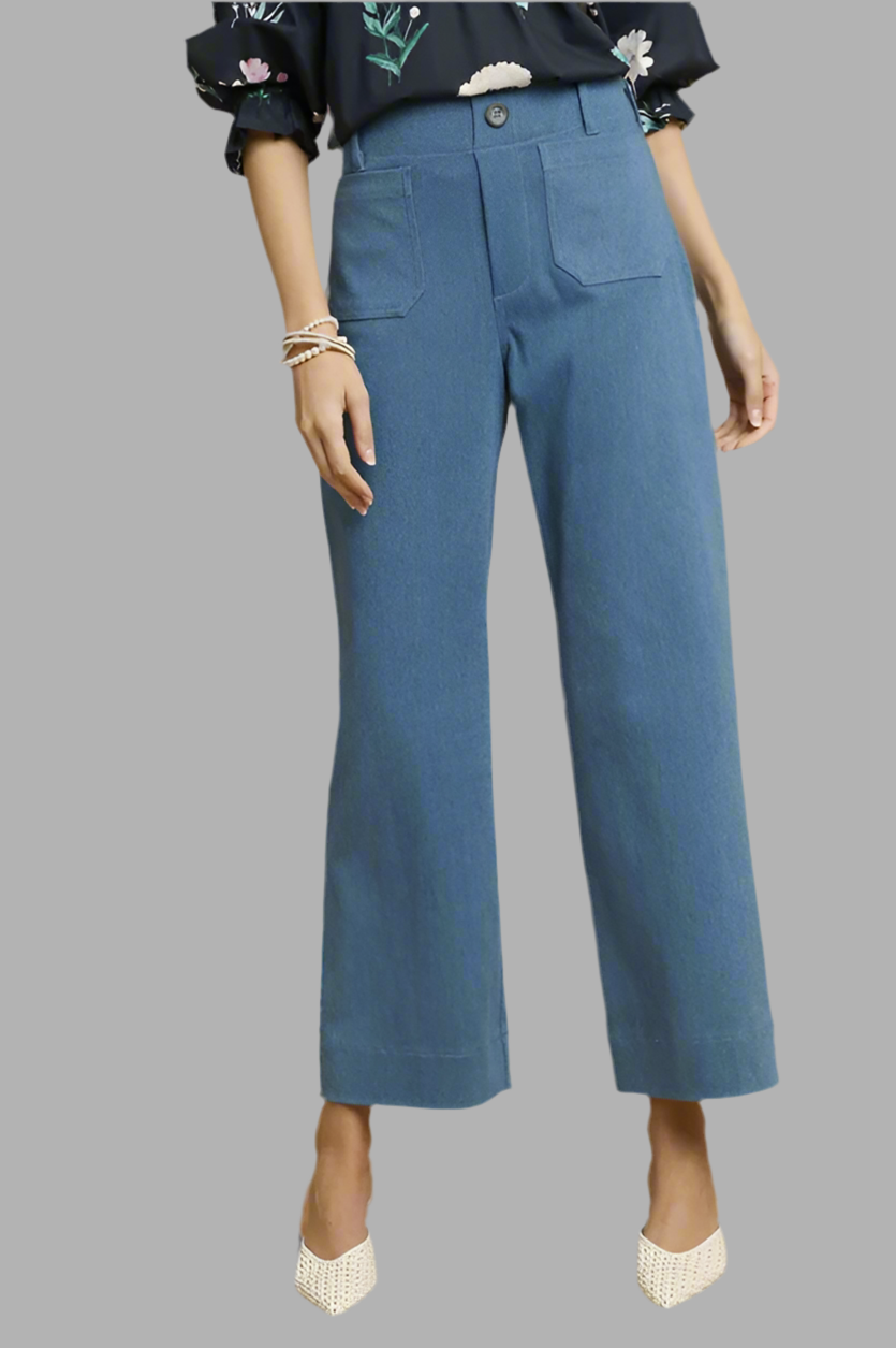 Denim Wide Leg Pants