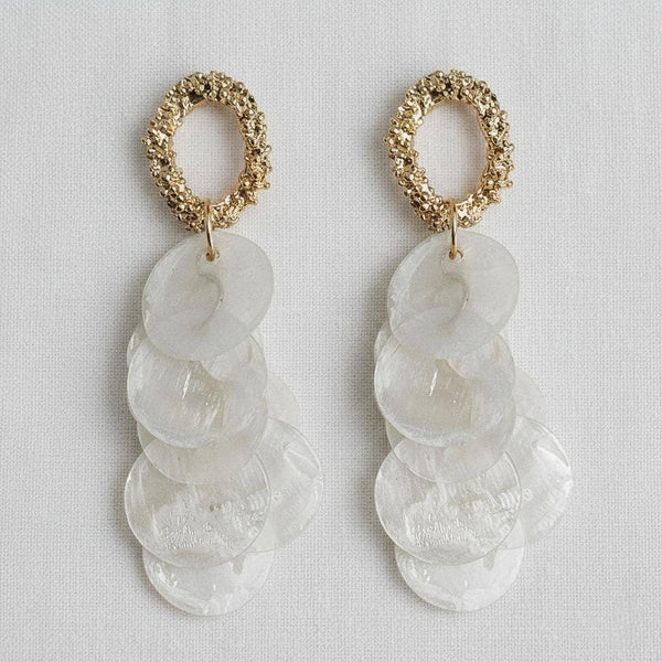 French Shell Drop Earrings