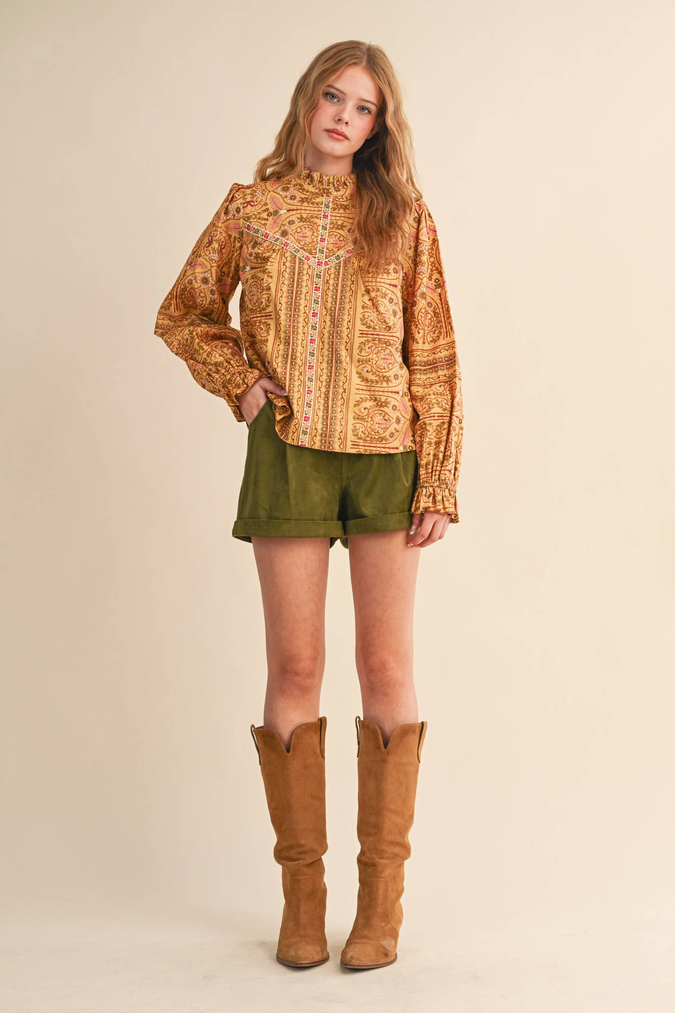 Marla Floral Trim Top