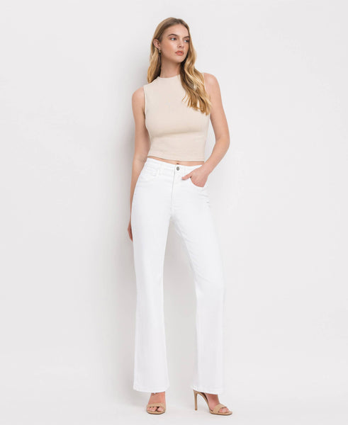 90’s High Rise Flare in Optic White