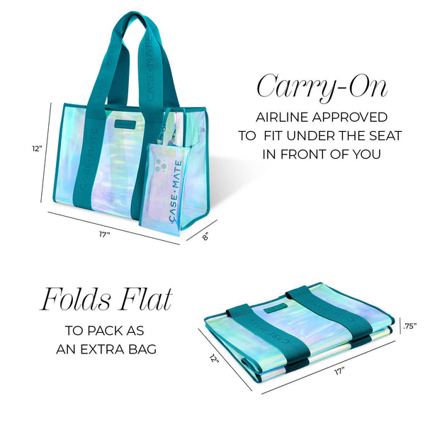 Case-Mate Soap Bubble Jelly Tote Shoulder Bag - Emerald Blue