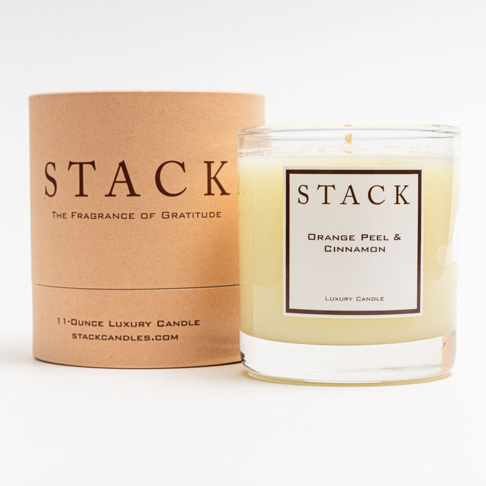 STACK The Fragrance of Gratitude - Orange Peel & Cinnamon Candle - Christmas Decor