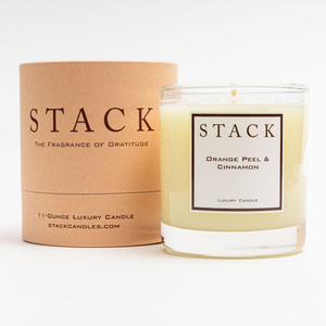 STACK The Fragrance of Gratitude - Orange Peel & Cinnamon Candle - Christmas Decor