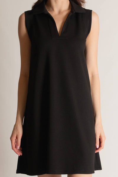 Butter Modal Sleeveless Dress: Black