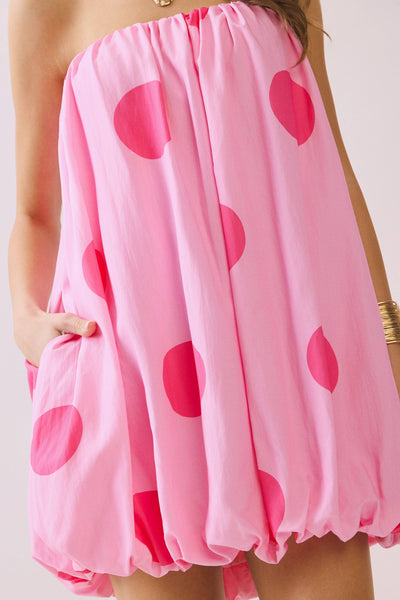 Pink Pop Polka Mini Dress