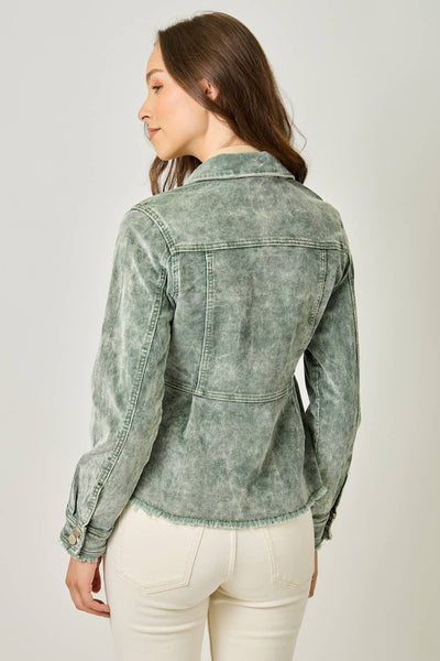 Frosted Fern Peplum Jacket