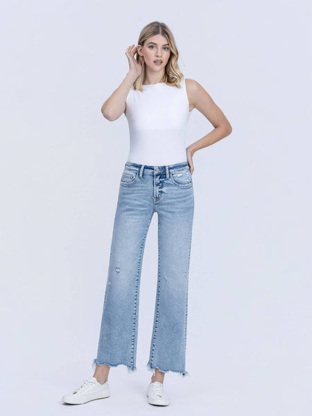 Infrequent Raw Hem Jeans