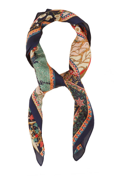 Tree And Bird Print Scarf