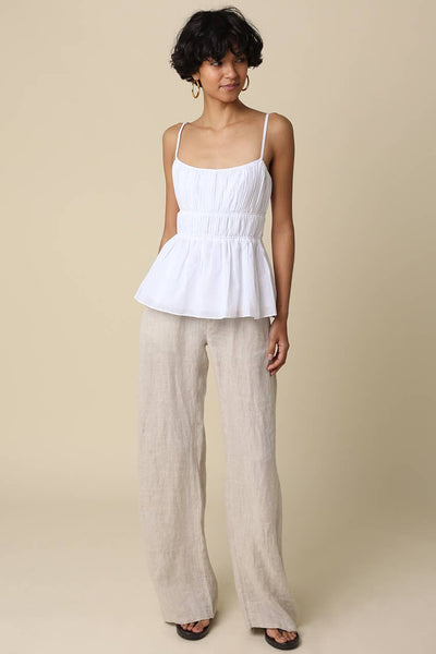 Carina Taupe Linen Pant
