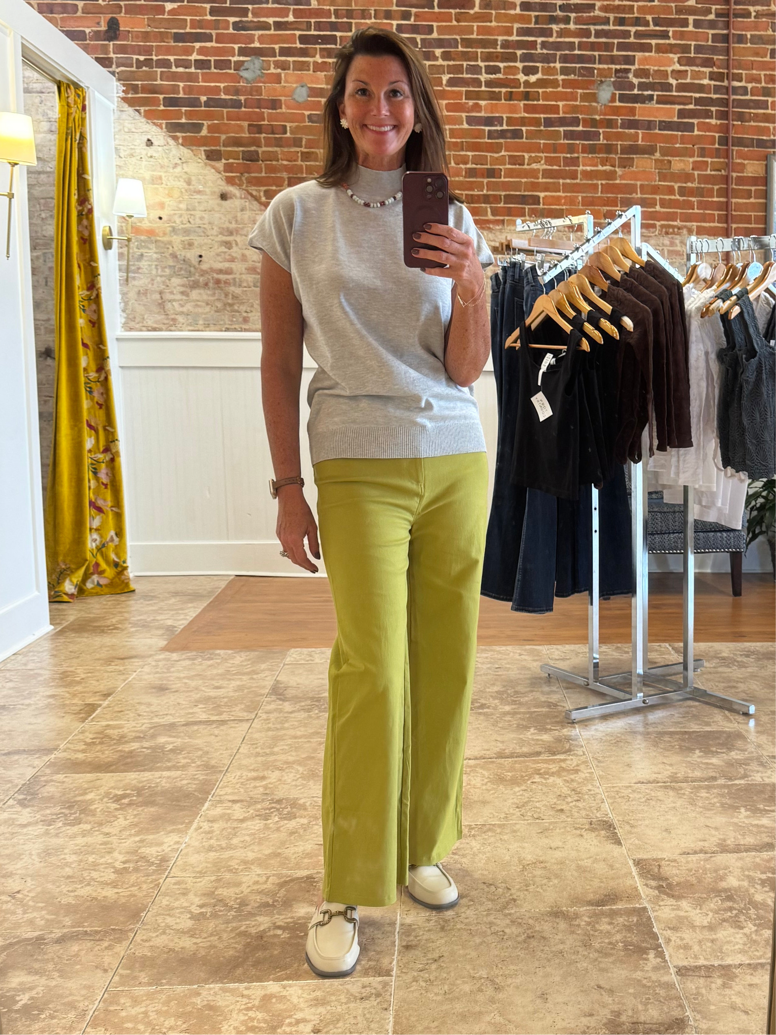 Lime Straight Leg Pants