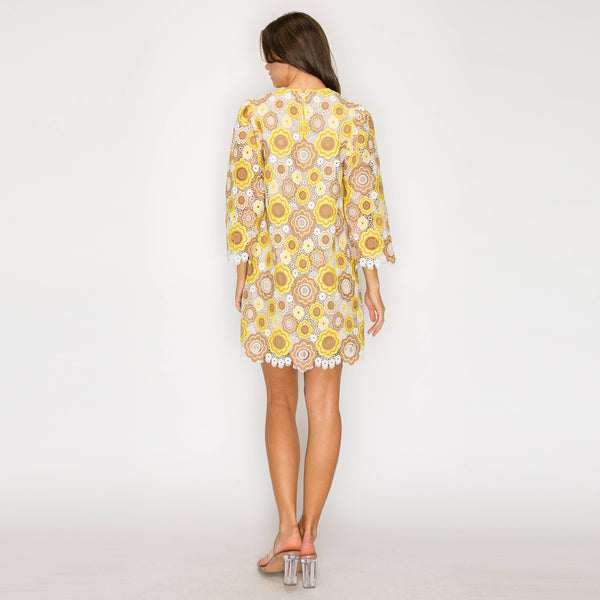 Marigold Vintage Lace Mini Dress Arriving January 30