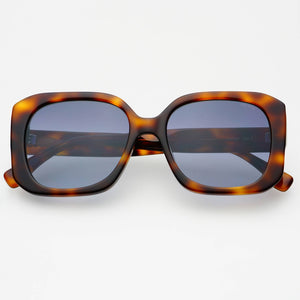 Vivian Octagonal Sunglasses  : Brown Tortoise