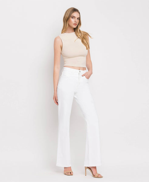 90’s High Rise Flare in Optic White