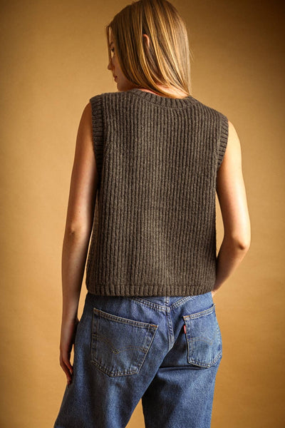 Anna Sweater Vest Brown Arriving Wednesday